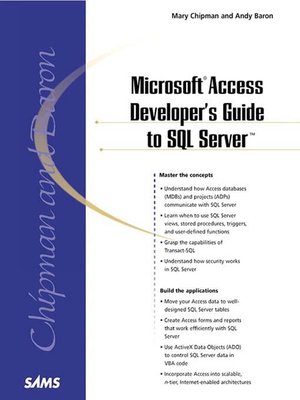 cover image of Microsoft Access Developer's Guide to SQL Server